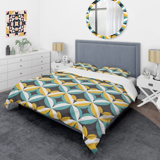 Designart 'Retro Abstract Design VII' Mid-Century Duvet Cover Set